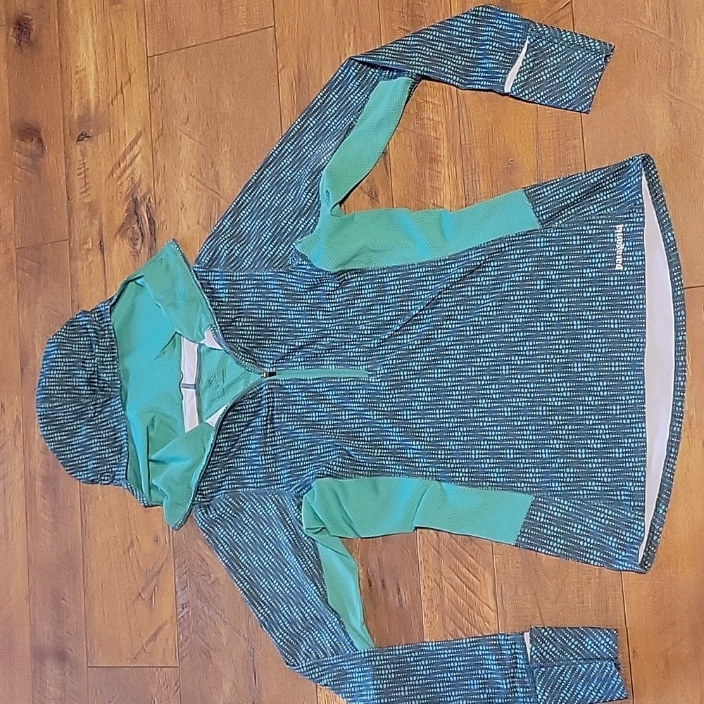 Patagonia sz small women's hooded pullover teal